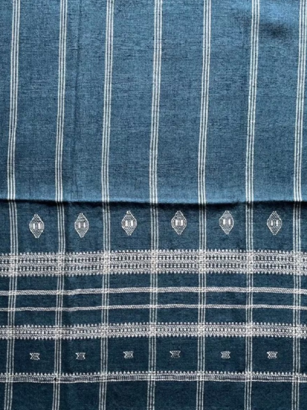 Indian Wool Blanket - New - Blue